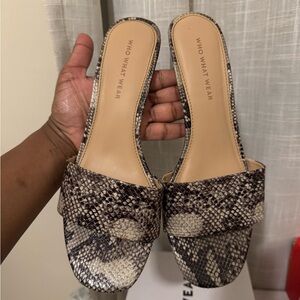 Who What Wear Snakeskin Pattern Sandals